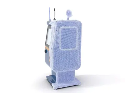 Blue Surveillance Booth model pack Low-poly 3D model