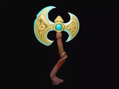 3D Axe Model Stylized  Low-poly 3D model