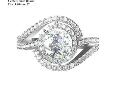 Wedding Ring  3D print model 229