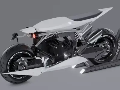 Futuristic Sci-Fi Bike 3D model