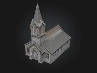 Stone Chapel  Sacred Serenity in Stone 3D model