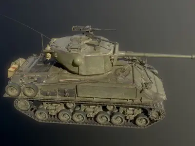 America M4 Sherman Medium Tank USA 3D model