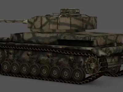  Panzer IV Tank Toshueyi Version Low-poly 3D model