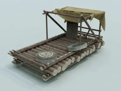 BOAT 1975 Low-poly 3D model