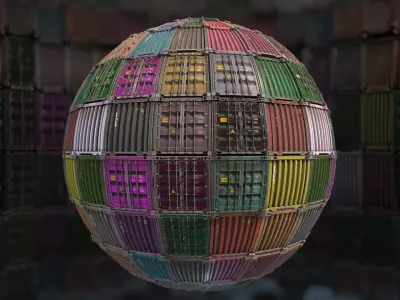 Cargo Shipping Container Free 3D model