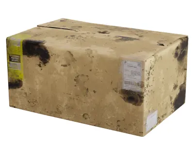 damaged cardboard box Free low-poly 3D model