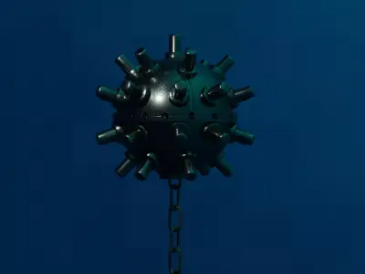 Naval Bomb Low-poly 3D model