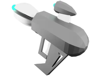 3d Futuristic Sci-Fi Assault Pistol low-poly icon 3D model purchase