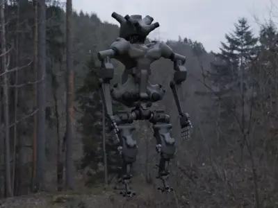 Scifi Droid - RIGGED Free 3D model