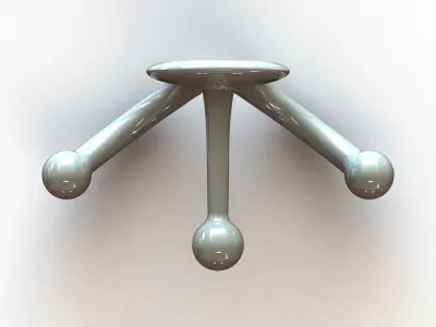 Plastic Triple Coat Hook 3D print model