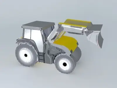 Loader paper bulldozer Free 3D model