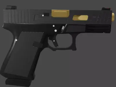 glock pistol Low-poly 3D model