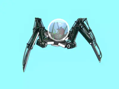 4 Legged Fish Low-poly 3D model