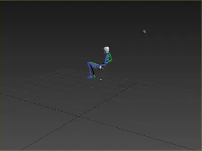 wheelchair person in motion 3D model