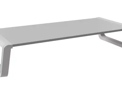 White Monitor Riser Low-poly 3D model