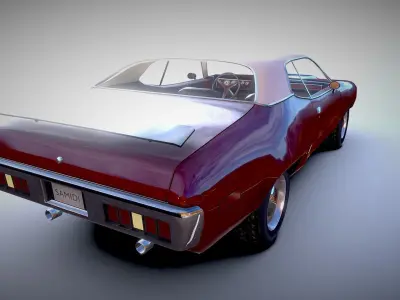 Mascle Car classic Low-poly 3D model