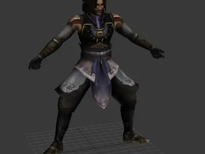 men  Man Warrior Anime Comic  Animation Comic 3D model