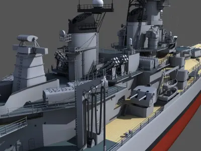USS Missouri Free 3D model