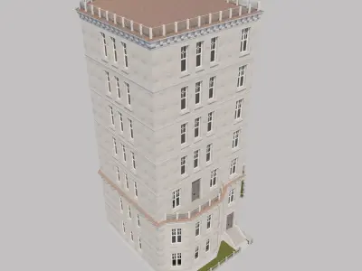Old Washington DC Building 01 by THREEDEE INC Low-poly 3D model