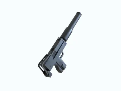 Mac Gun Free low-poly 3D model