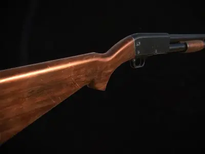 M37 Shotgun Low-poly 3D model