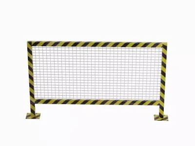 Road Barricade C 01 Low-poly 3D model