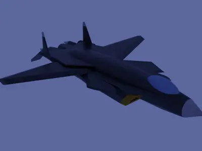Fighter C-37  Low-poly 3D model
