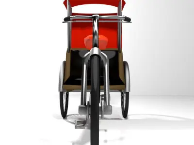 Rickshaw - Center-driver 3D model