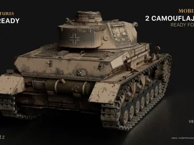 PanzerKampfWagen-IV ausf  Low-poly 3D model