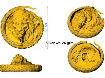 LION EARRINGS 3D print model