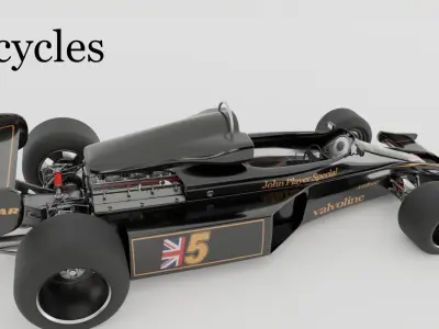 Lotus 77 style race car  Free 3D model