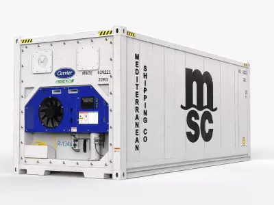 20ft MSC shipping Container Reefer CARRIER 3D model