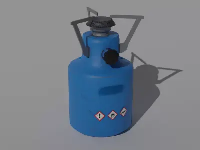 Gas bottle Low-poly 3D model purchase