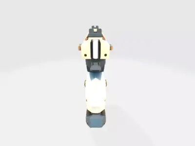 Lowpoly scifi pistol Low-poly 3D model