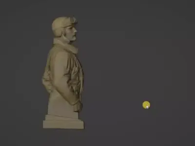 WWII Fighter Pilot Bust  3D print model