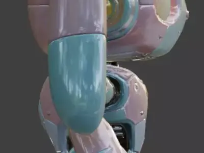 MECHANICAL BUNNY ROBOT 3D MODEL V04 Low-poly 3D model