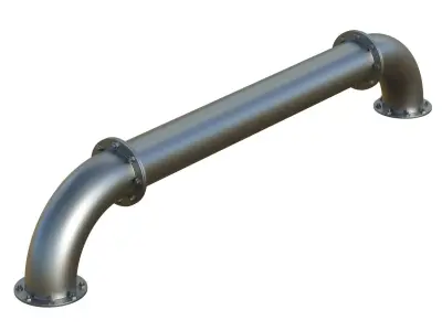 Iron Pipeline Low-poly 3D model
