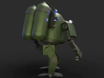 Robot steampunk style 3D model