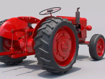 Old Farm Tractor 3D model by YarosLit