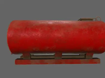 tanker tank Low-poly 3D model