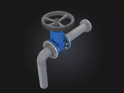Valve Mechanism Functional Control Component 3D model
