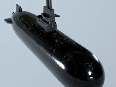 submarine Free low-poly 3D model buy