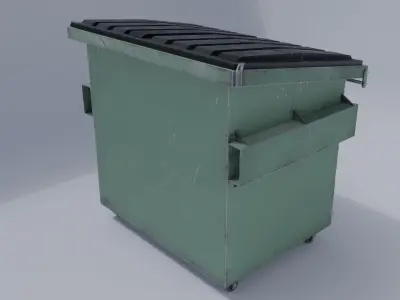 Industrial Dumpster PBR Low-poly 3D model