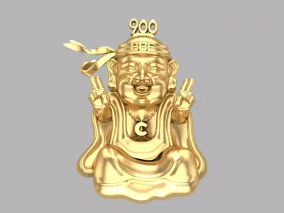 Lord Buddha Pandent 3D print model