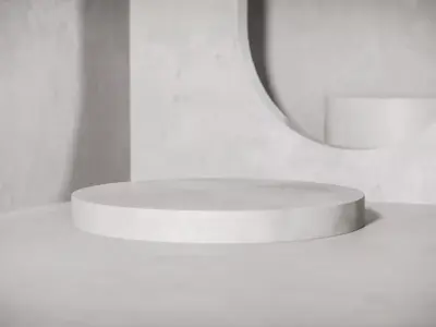 Concrete Minimalism Product Display Podium Low-poly 3D model