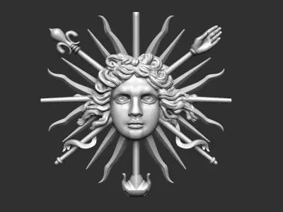 louis the 14th symbol the sun 3D print model
