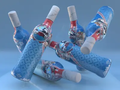Botella Seco Herrerano Free 3D model