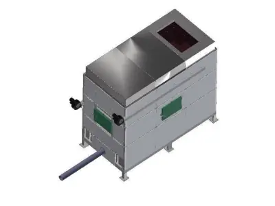 Burner industrial building with ventilation system 3D model