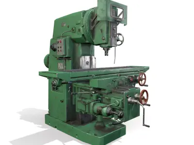 Milling machine Low-poly 3D model buy