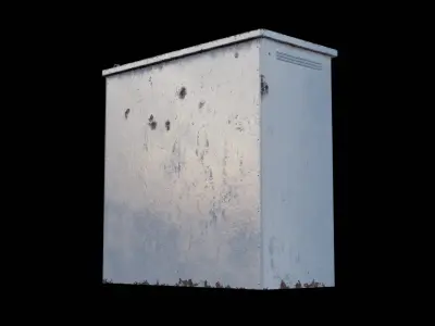 Electric box Low-poly 3D model order